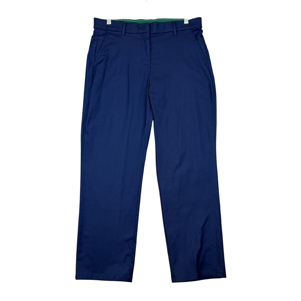 Adidas Pants Womens 10 Blue Golf Khakis Straight Leg Pockets Originals JW9871